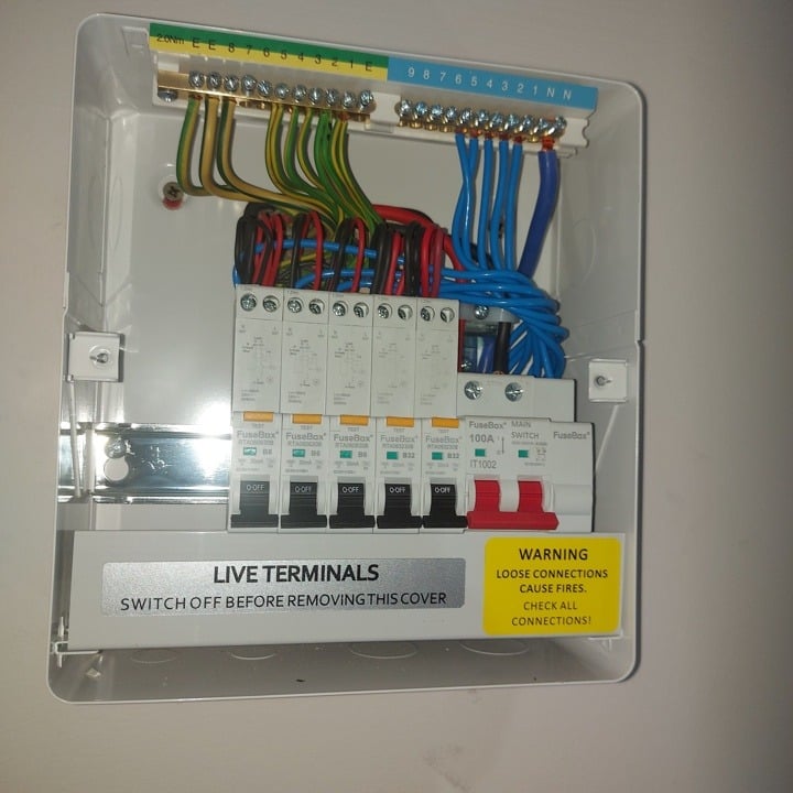 Consumer unit upgrade by electrician in Salford